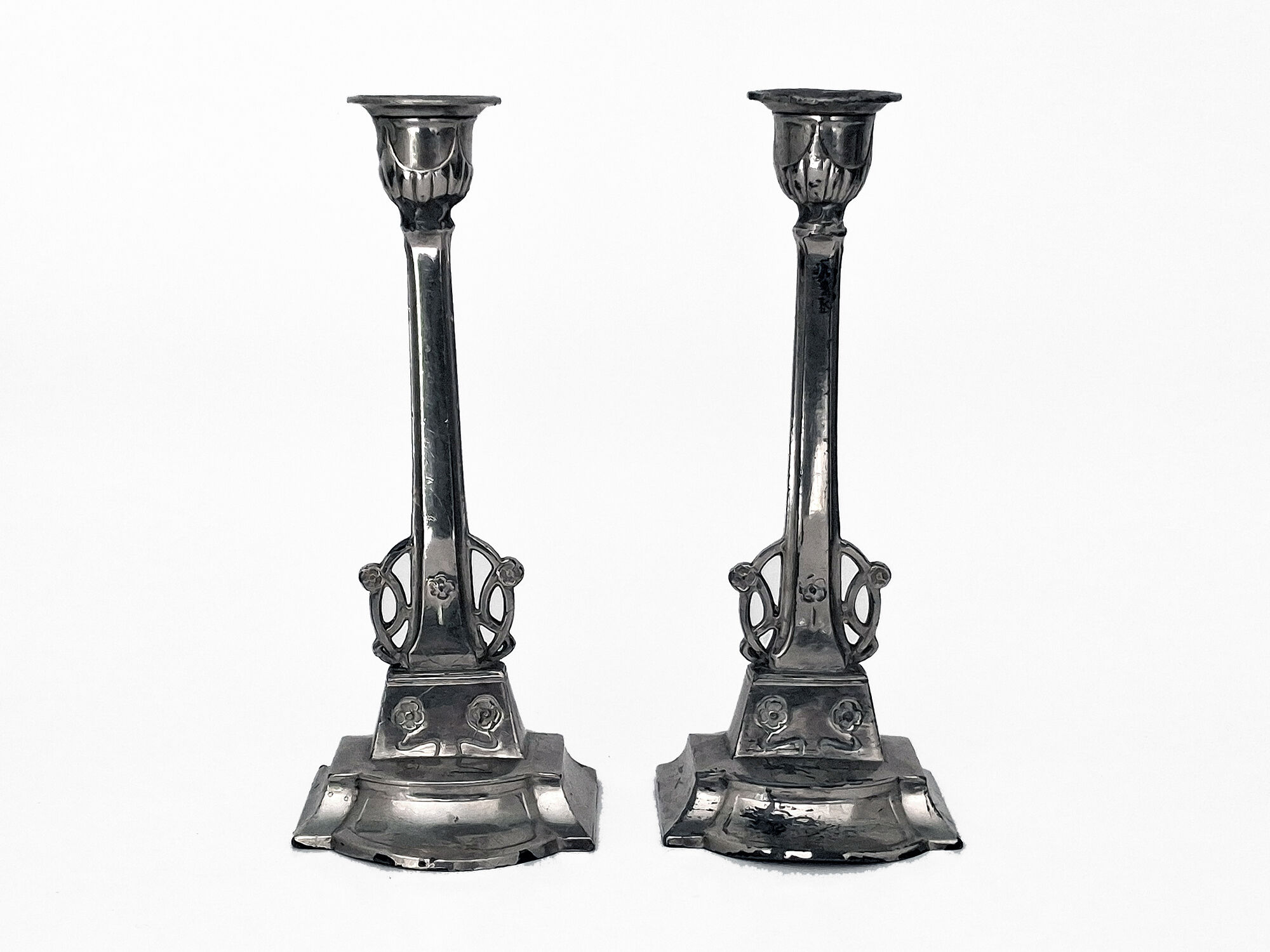 Art Nouveau candlestick set