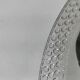 Set of 4 vintage hobnail pressed glass oyster plates