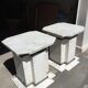 Pair of marble pedestals