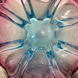 Murano pink and blue splash bowl