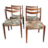 Set of 4 Scandinavian rosewood chairs from the 1960s.