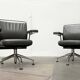 Postmodern swivel chairs model AC2 in leather by Antonio Cittero for Vitra, 1990s, set of 4.