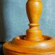 Old solid turned wooden lamp base