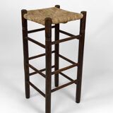 Set of 5 bar stools in the style of Charlotte Perriand, Mid-Century, France