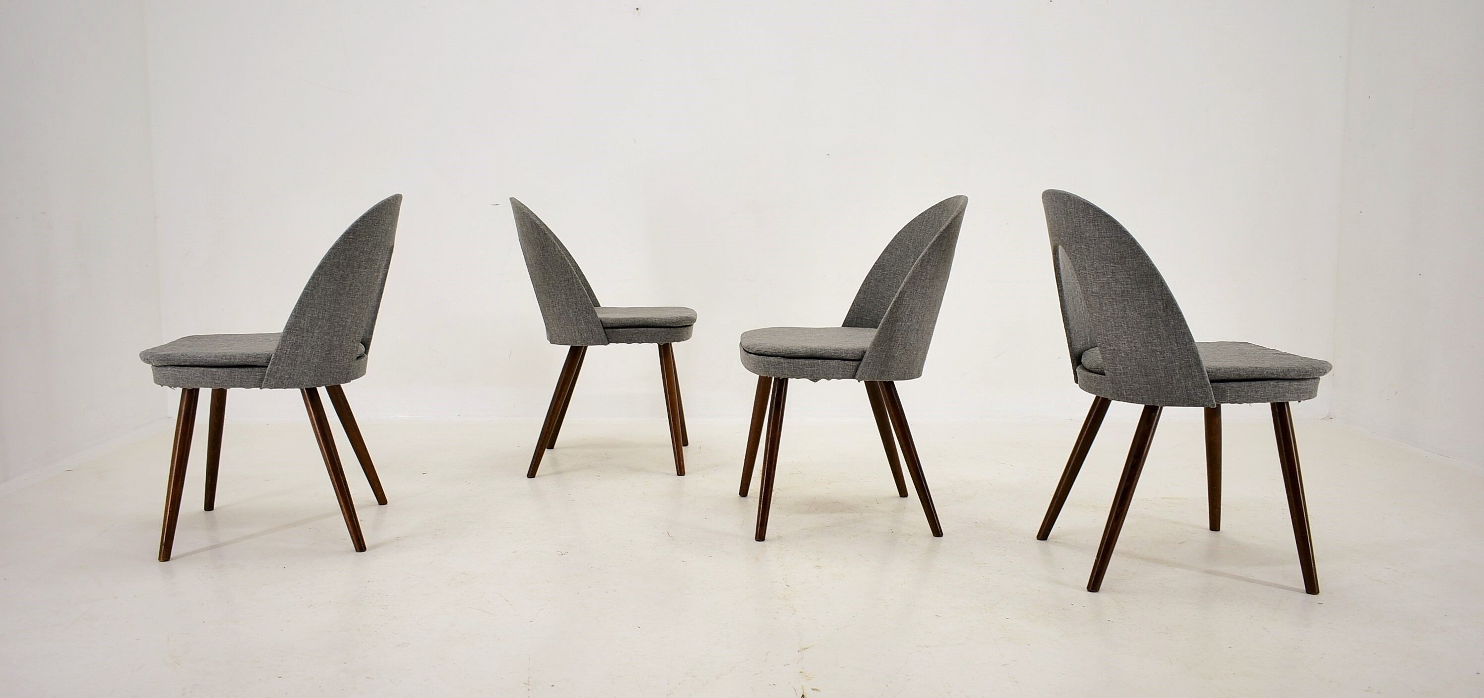 1960s Antonin Suman Set of Four Dining Chairs, Czechoslovakia