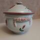 Antique soup tureen from the late 19th century with floral decoration