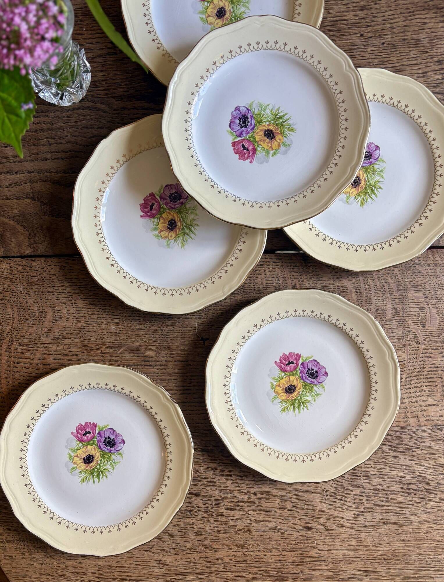 Set of 6 vintage dessert plates model Coopélia - L'Amandinoise