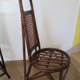 RARE - Set of 2 rattan and cane chairs - 1950 - Dirk Van Sliedrecht style