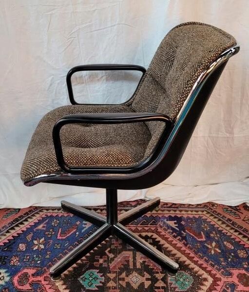 Pollock armchair for Knoll, wool fabrics 70s