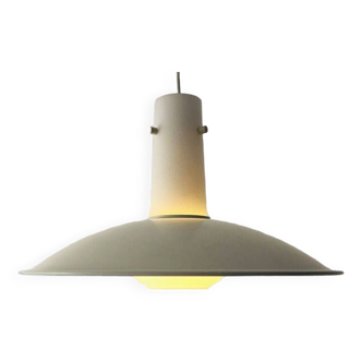 German opaline and metal pendant light, 1960s