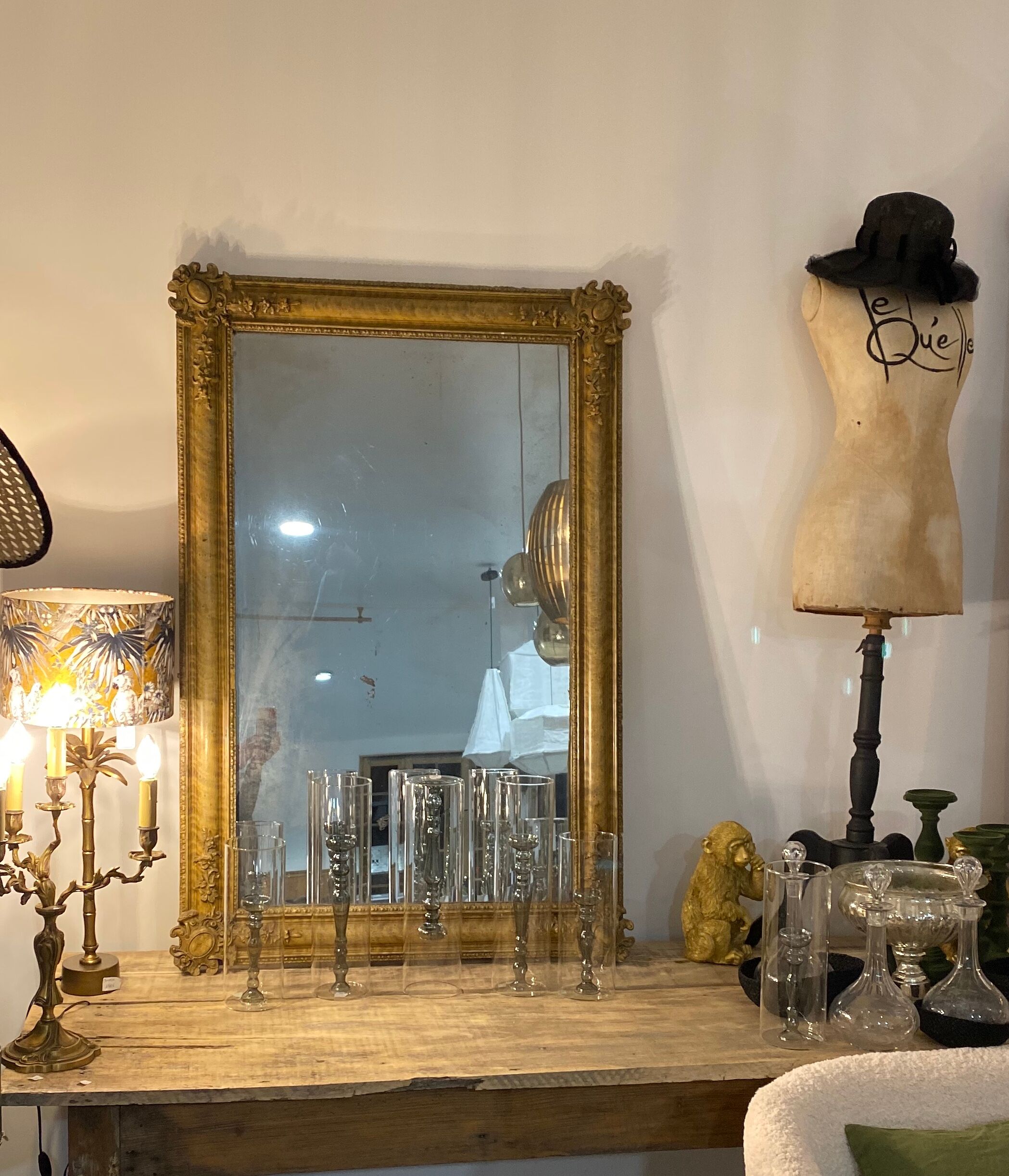 Old mirror in the style of Louis XV