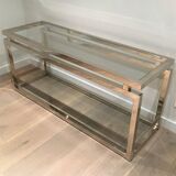 Console en chrome et verre