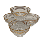 Set de 4 coupes à champagne liseré doré