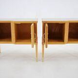 1960s pair of italian bedside tables in high gloss finish