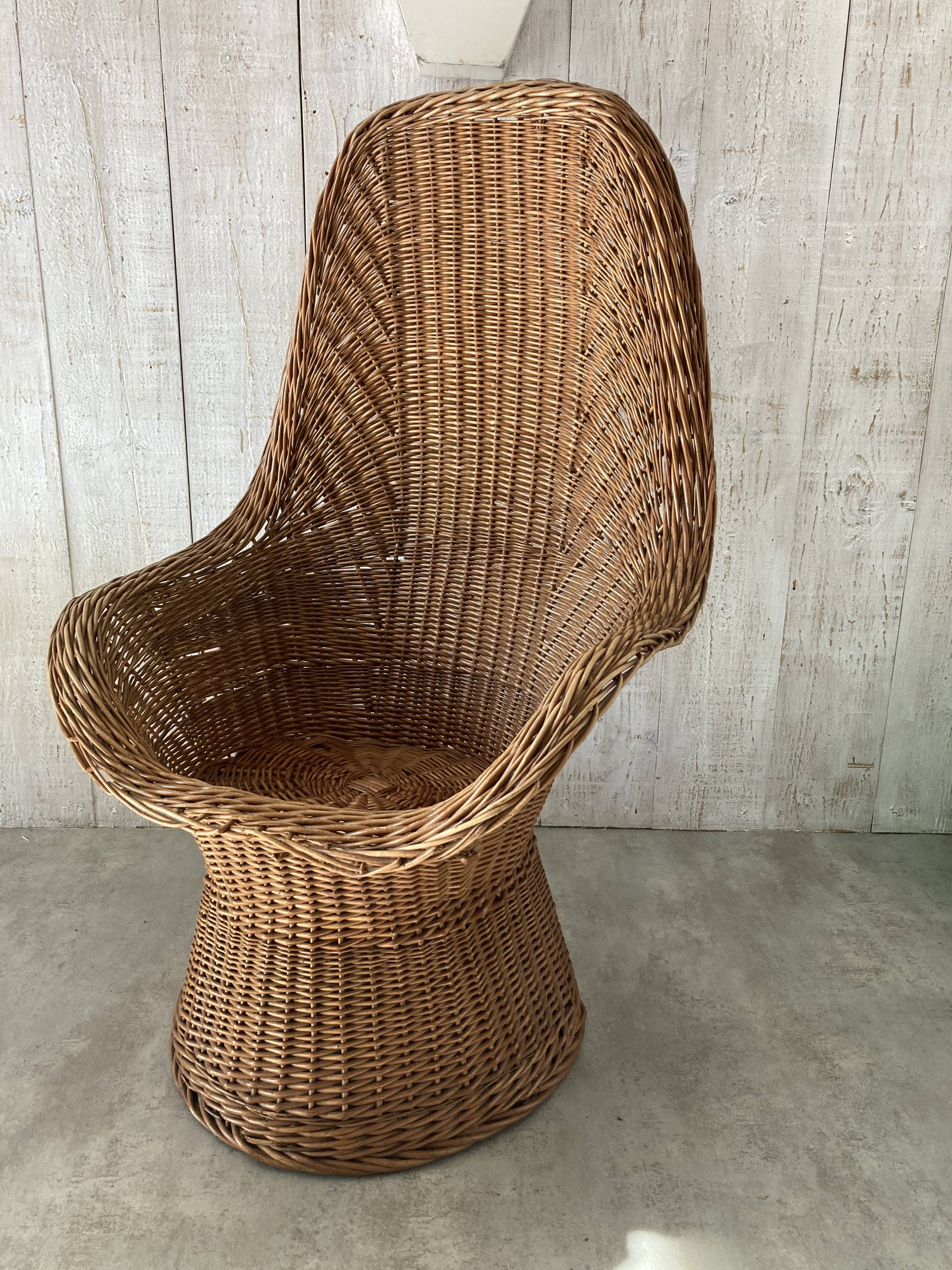 Vintage wicker armchair