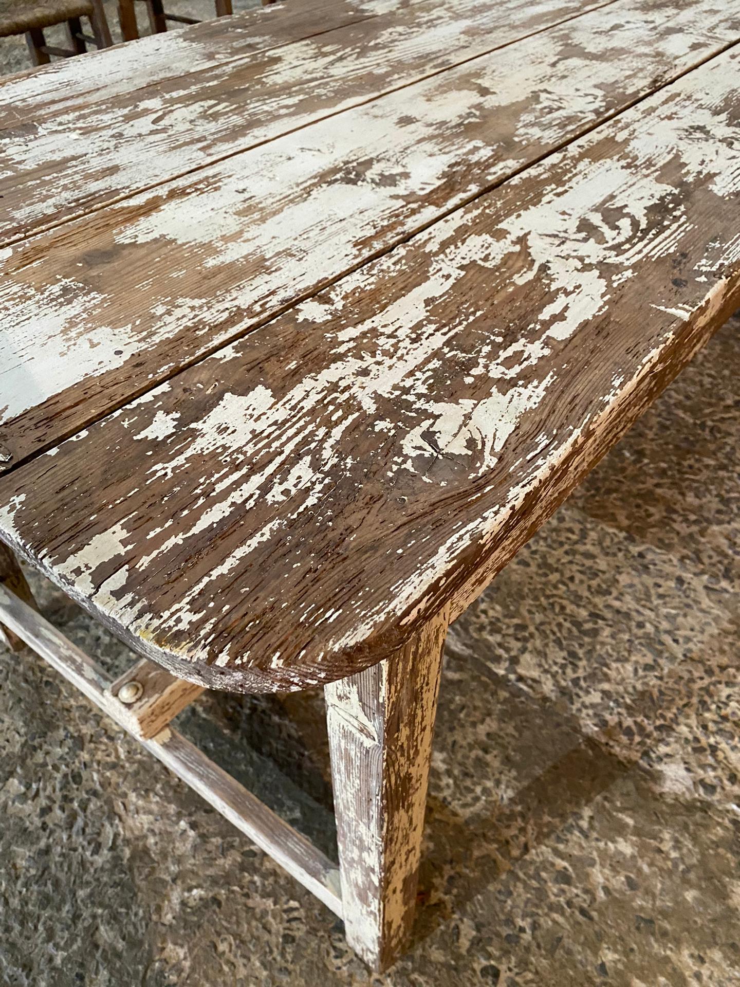 White patina console table