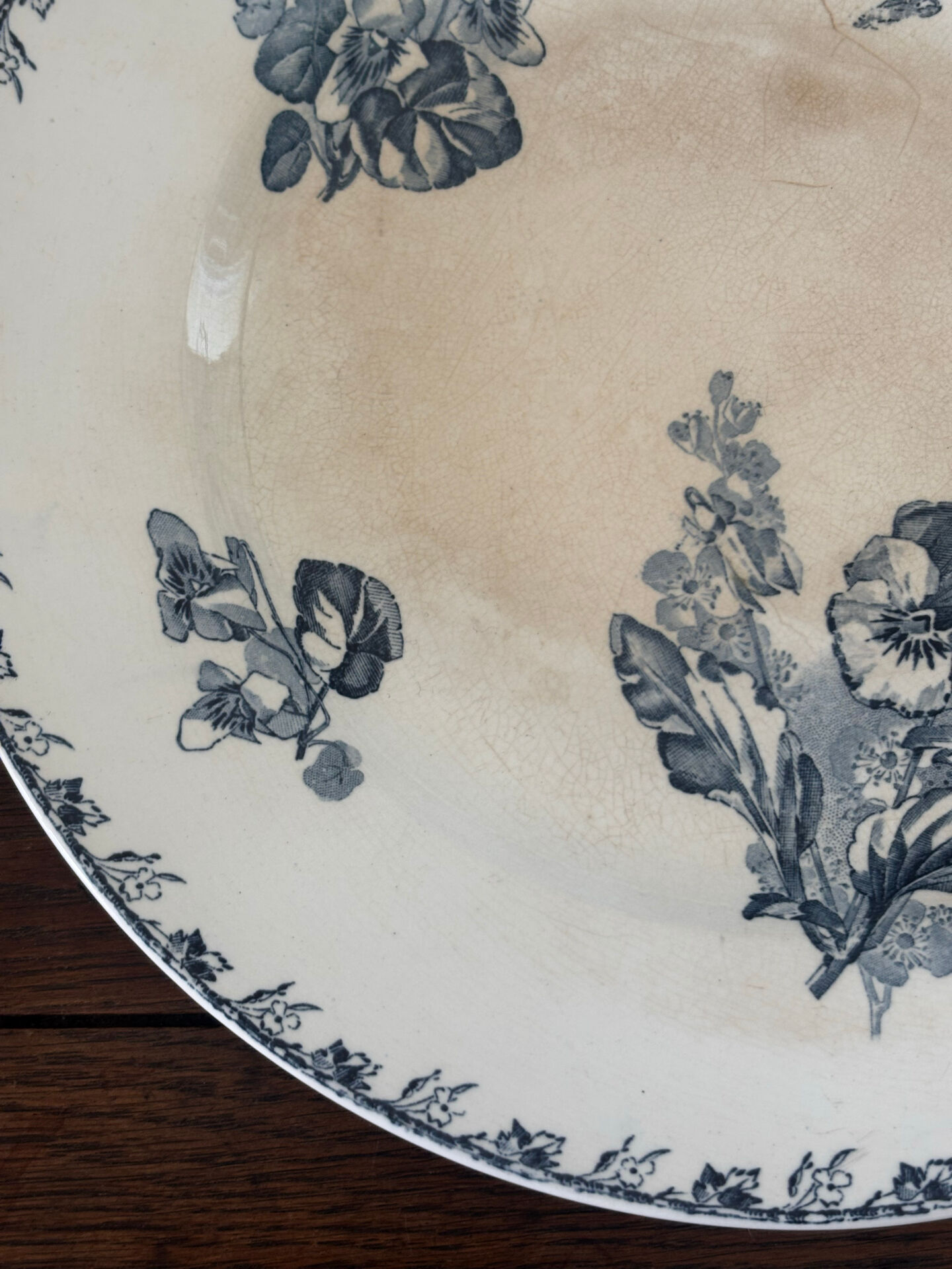 Antique plate from Sarreguemines Stella