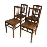 Set of 4 chairs "ELF Indislocables" vintage 50's