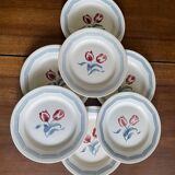 Flat plates Digoin tulips