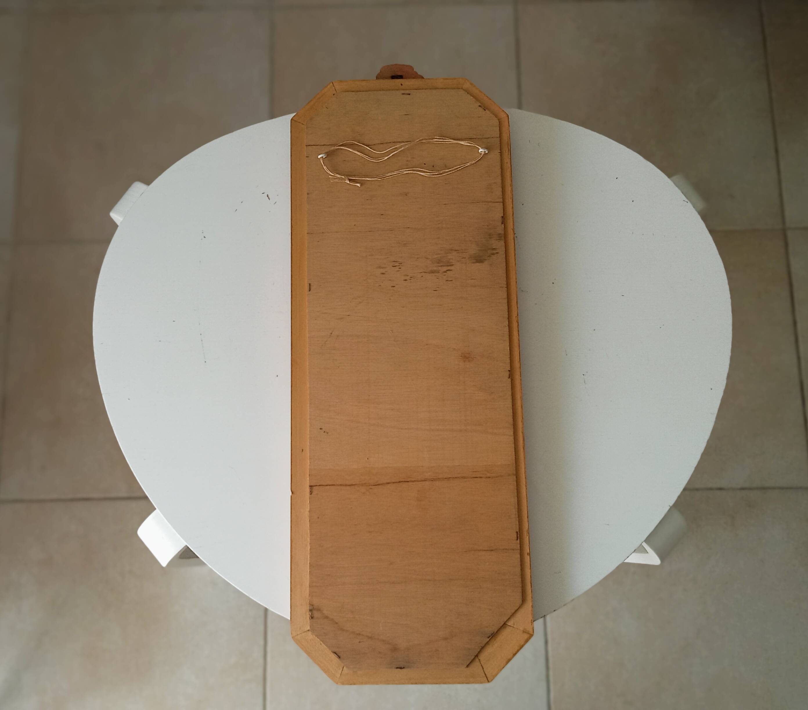 Miroir vintage octogonale avec fronton