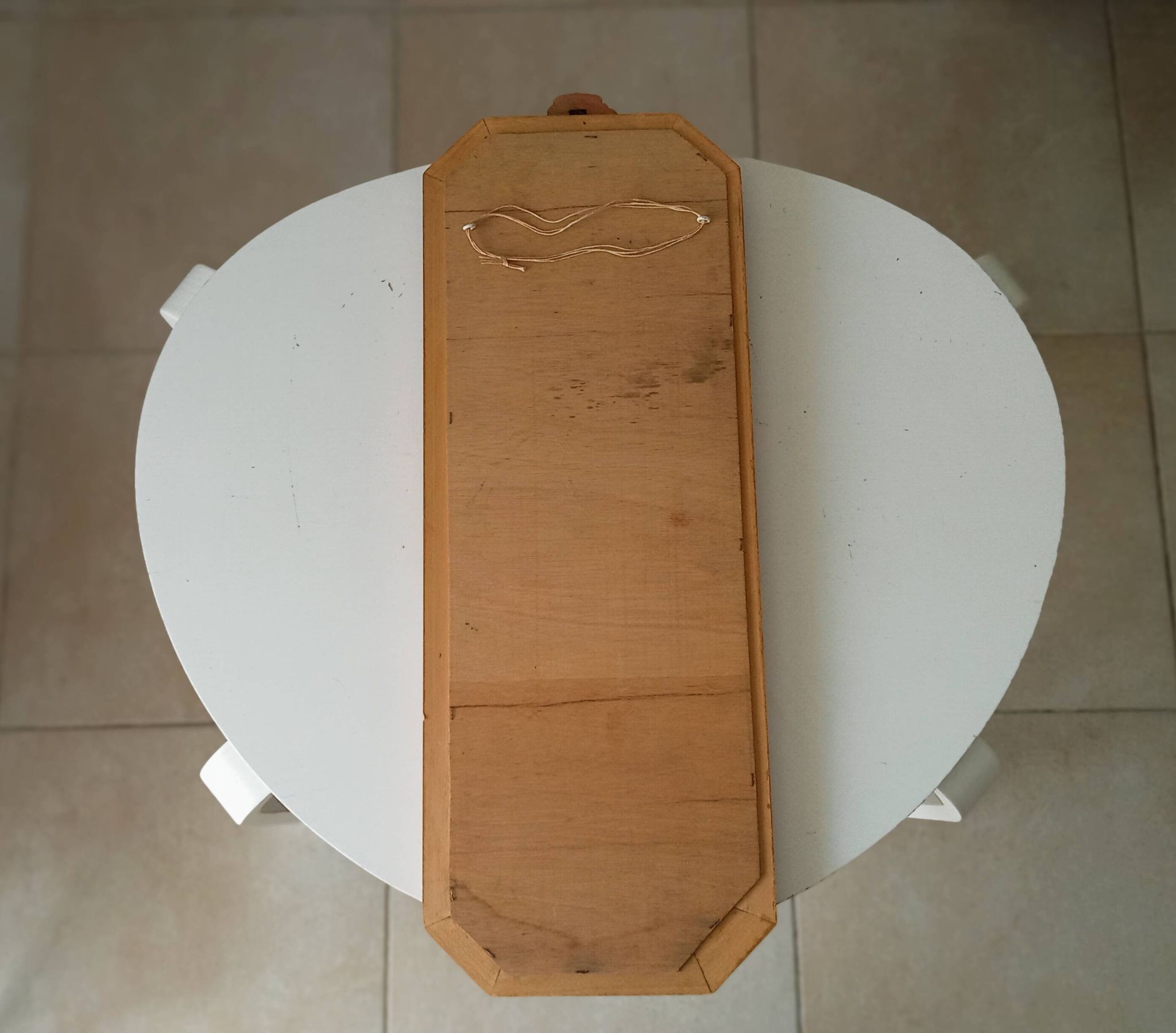 Miroir vintage octogonale avec fronton