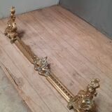 Gilt bronze hearth bar