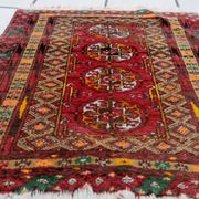 Handmade vintage Afghan Ersari mat 46cm x 50cm 1960s