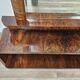 Art Decò dressing table in walnut root with mirror