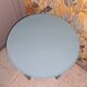 1950s repainted 4 legged solid wood round coffee table