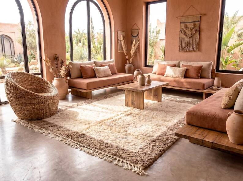 Handmade traditional Berber rug size 150/250 cm