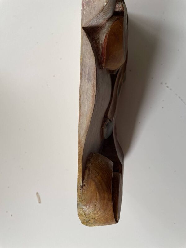 Panneau ancien en bois sculpté au décor de feuillage