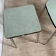 Chaises et tabouret Formica vert amande