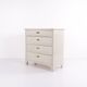 Commode antique avec 4 tiroirs – peinte en gris – vers 1890