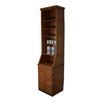 Dutch Oak Grocery Store / Apothecary Shop Cabinet, 1920/30s