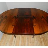 Scandinavian round extensible table rosewood wooden