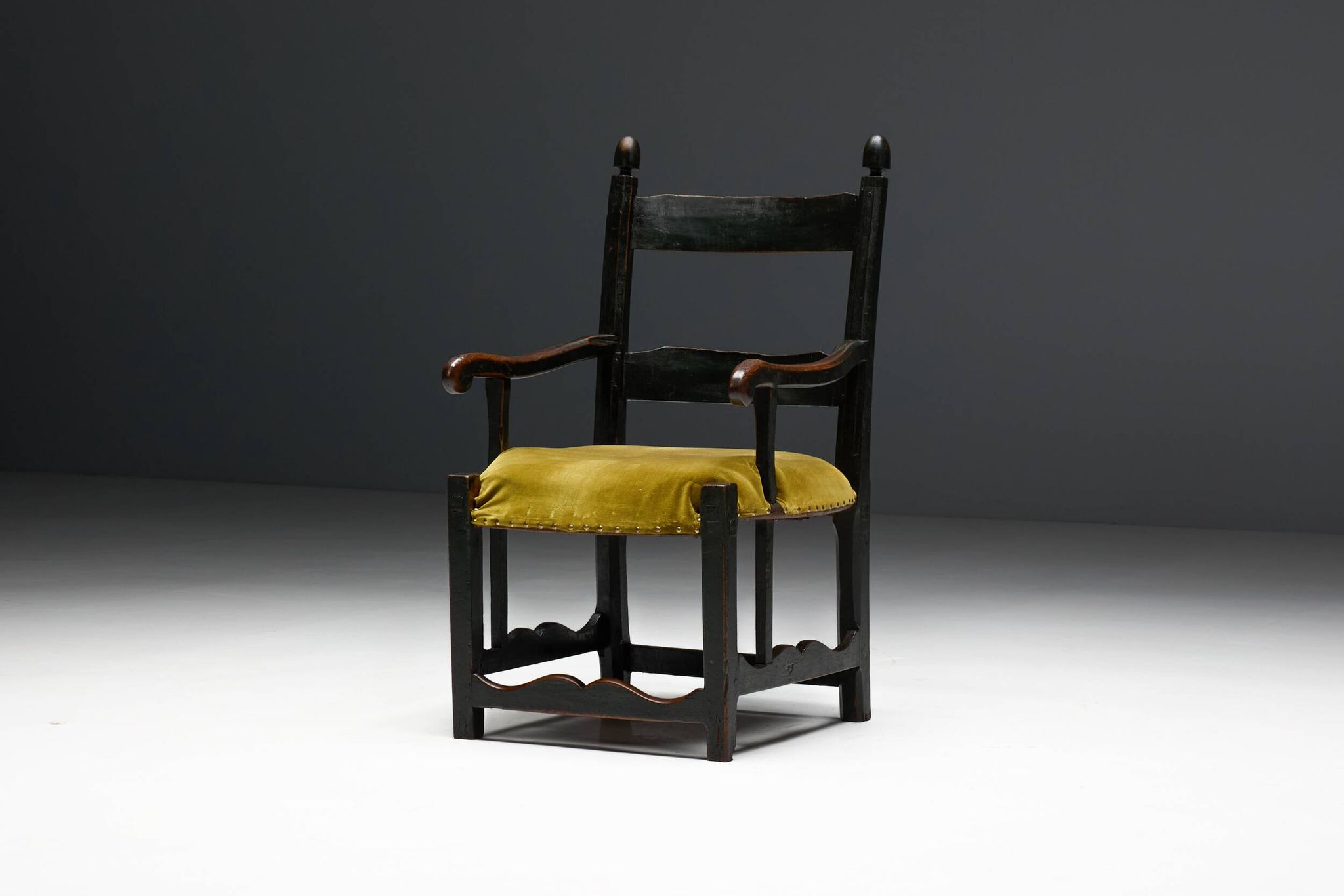 Rustic Folk Art Armchair, France, 19th Century