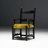 Rustic Folk Art Armchair, France, 19th Century