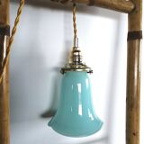 Vintage opaline suspension "light blue" vintage opaline suspension lamp