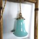 Vintage opaline suspension "light blue" vintage opaline suspension lamp