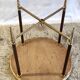 Solid brass coffee table and solid wood 60s/70s