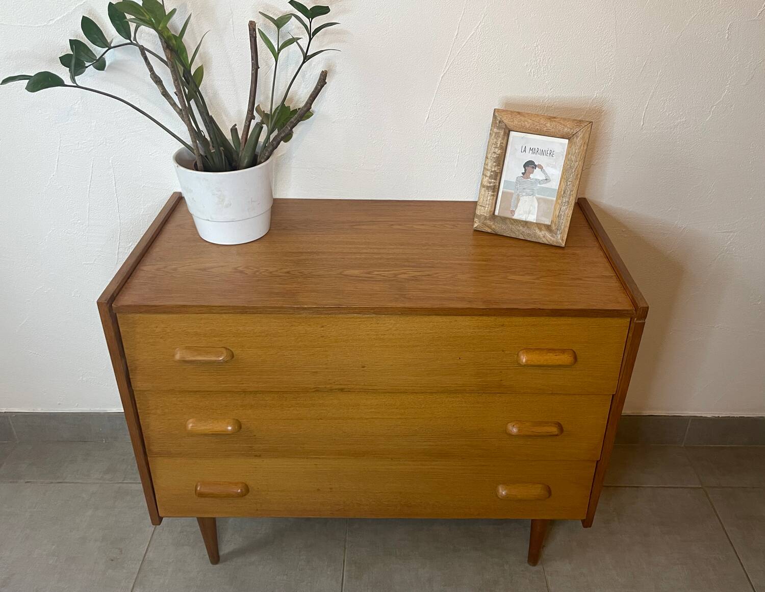 Commode en teck, années 60