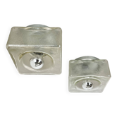 set of 2 CUBIC Ice Glass Ceiling Light, by J. T. Kalmar Lights, Austria