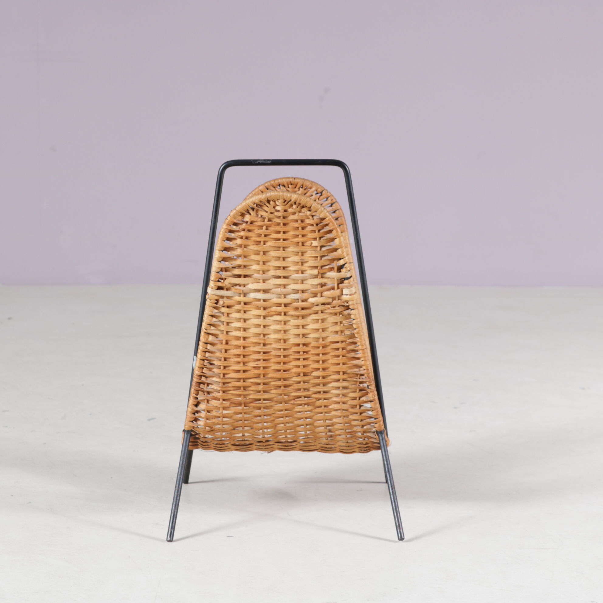 1950s Carl Auböck attributed magazine holder from Denmark