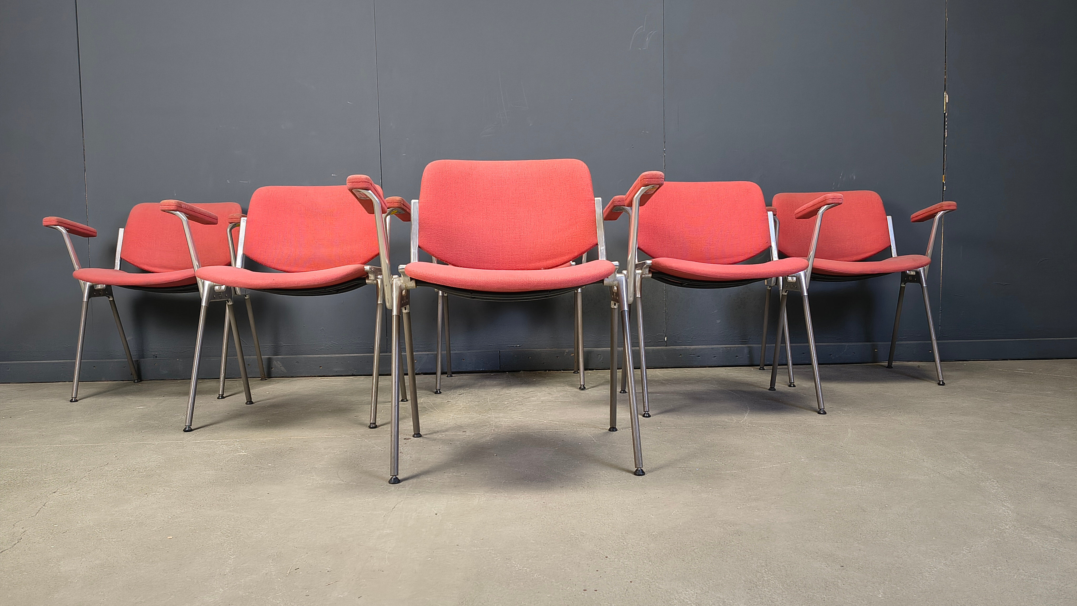 Chaises latérales vintage DSC 106 par Giancarlo Piretti pour Castelli, années 1970 - ensemble de 6