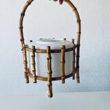 Bamboo and glass lamp