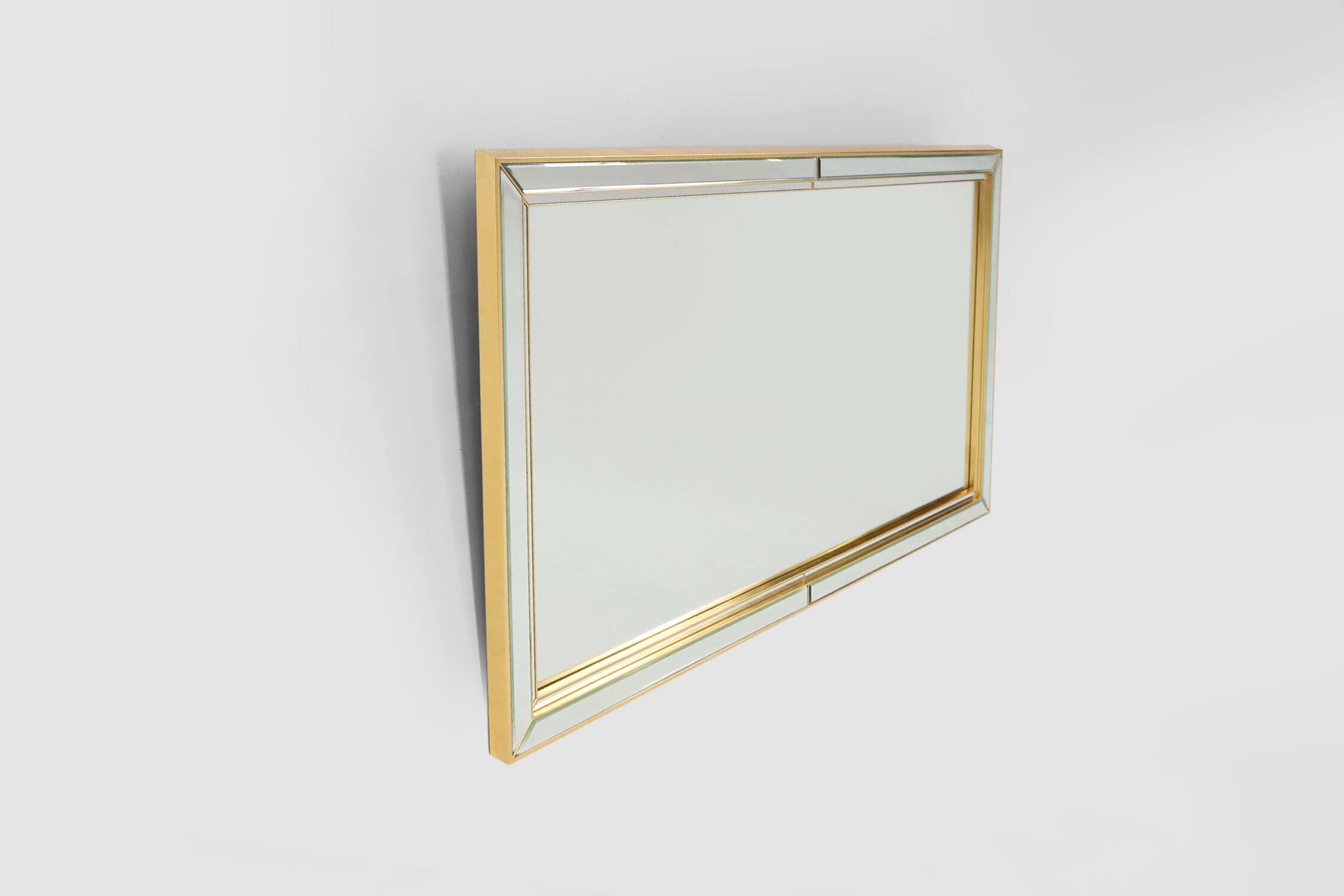 Large Hollywood Regency Style Mirror by Deknudt, Belgium ca. 1980