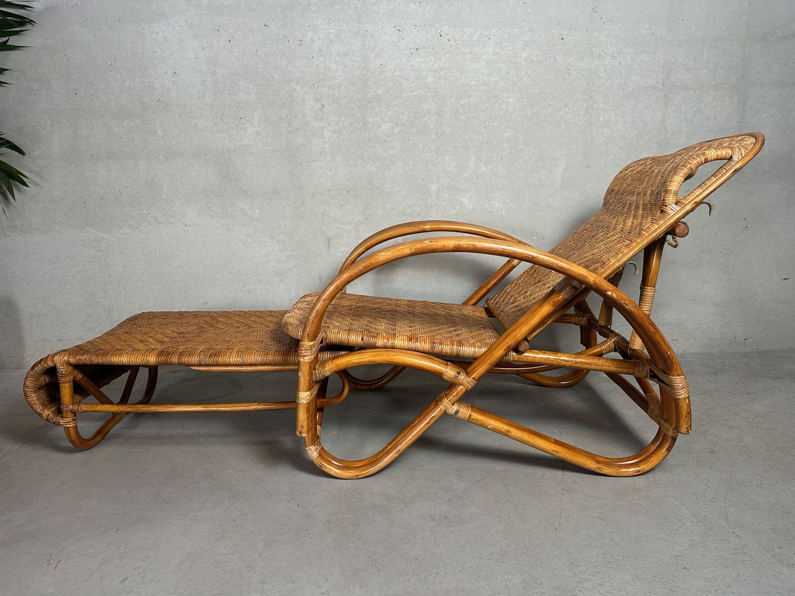 Chaise longue vintage – Rattan