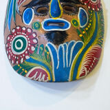 Mexican mask in colored terracotta, 1970s, Mexican