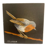 Bird painting on wood