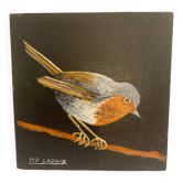 Bird painting on wood